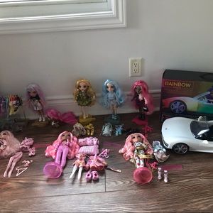 RAINBOW HIGH COLLECTION 7 DOLLS PLUS CAR